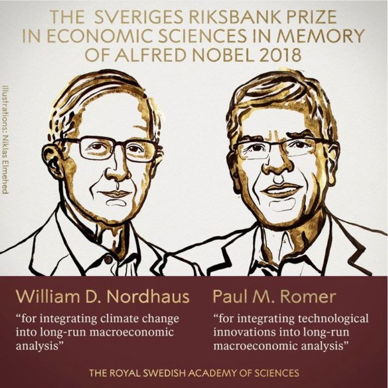 حفل إعلان جائزة نوبل للاقتصاد للعام 2018