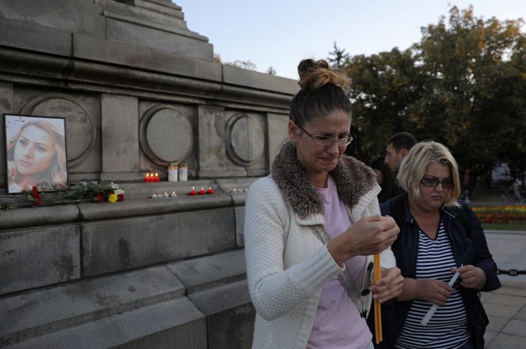 مراسم تأبين للصحفية البلغارية فيكتوريا مارينوفا