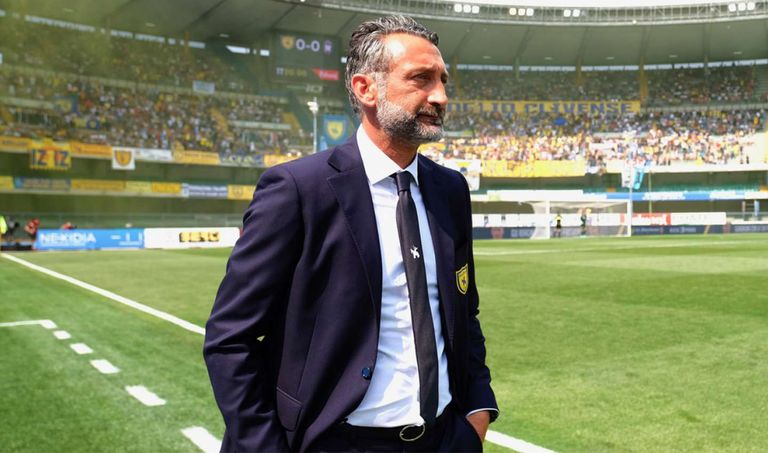 لورينزو دانا مدرب فيرونا السابق دافيدي بالارديني - مدرب جنوى السابق