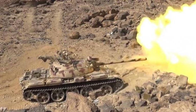 دبابة تابعة للجيش اليمني- المركز الإعلامي