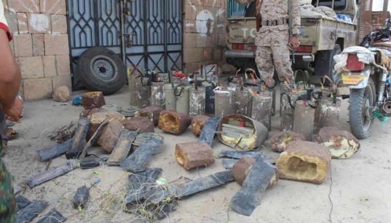 ألغام حوثية نزعها الجيش اليمني - أرشيفية