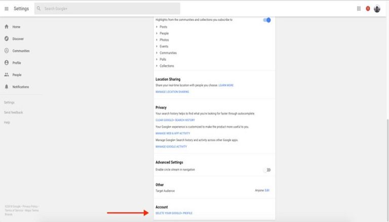 5 خطوات لحذف حسابك على جوجل بلس