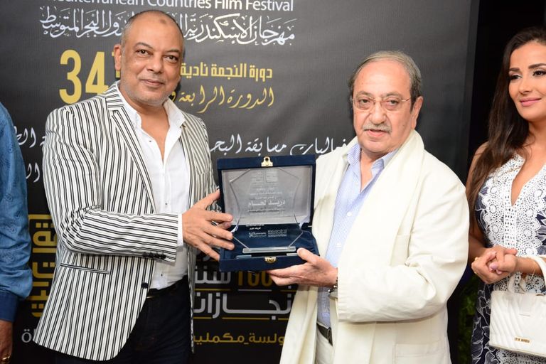 من حفل تكريم دريد لحام وفاروق الفيشاوي