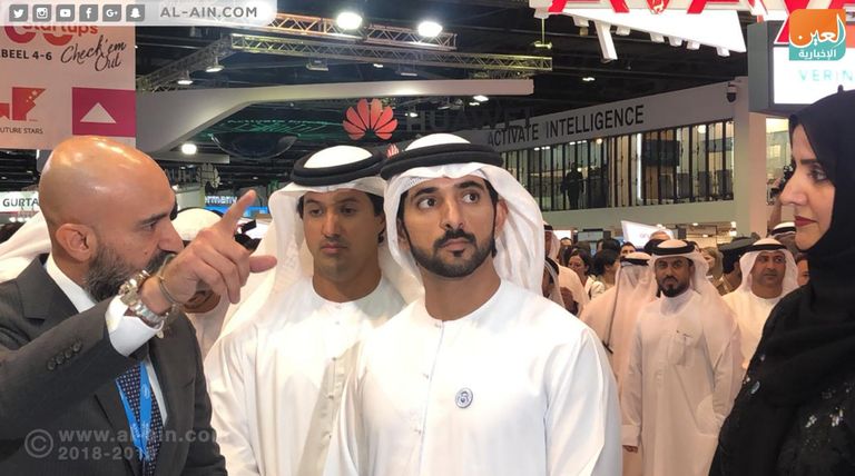 الشيخ حمدان بن محمد بن راشد آل مكتوم في معرض جيتكس 