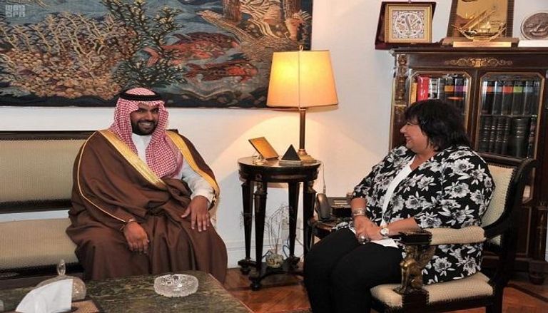 وزير الثقافة السعودي مع وزيرة الثقافة المصرية 