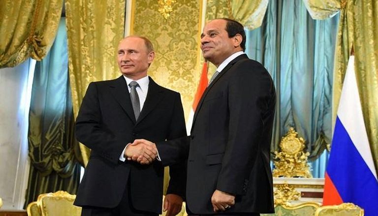 الرئيسان الروسي والمصري في لقاء سابق