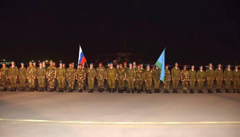جانب من القوات المشاركة في التدريب المصري الروسي المشترك 