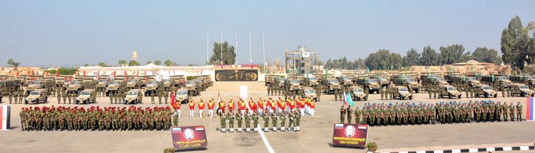 جانب من القوات المشاركة في التدريب المصري الروسي المشترك 