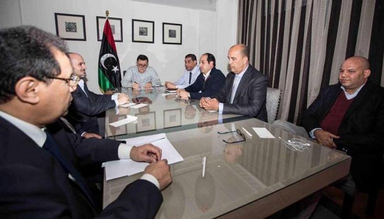 المجلس الرئاسي الليبي الحالي خلال اجتماع سابق