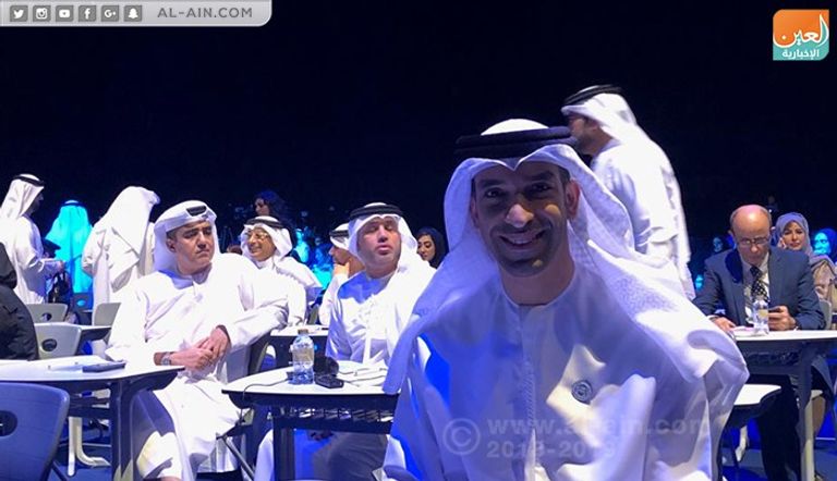 الشيخ محمد بن راشد والشيخ حمدان بن محمد لدى حضور الاحتفالية