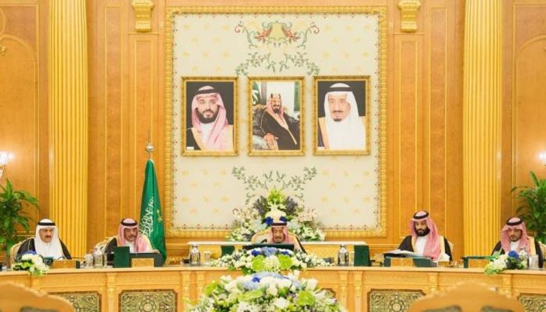 الملك سلمان خلال ترأسه مجلس الوزراء السعودي