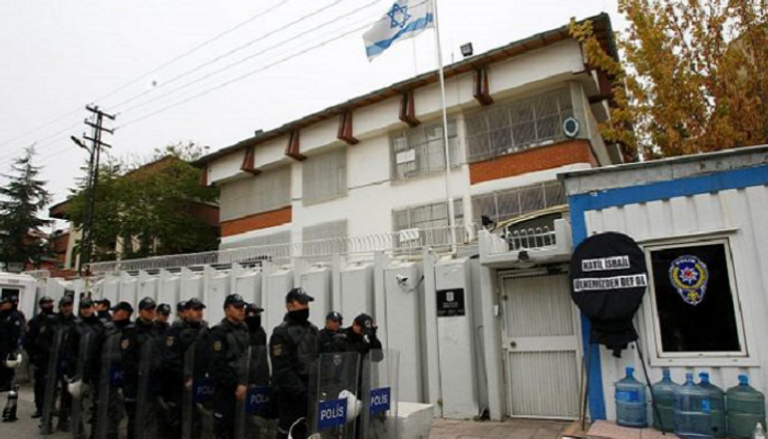 الشرطة التركية أمام السفارة الإسرائيلية- أرشيفية