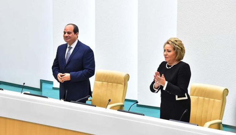 الرئيس المصري عبدالفتاح السيسي في مجلس الفيدرالية الروسي