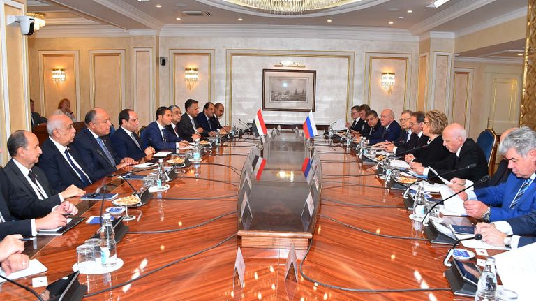الرئيس المصري عبدالفتاح السيسي في مجلس الفيدرالية الروسي