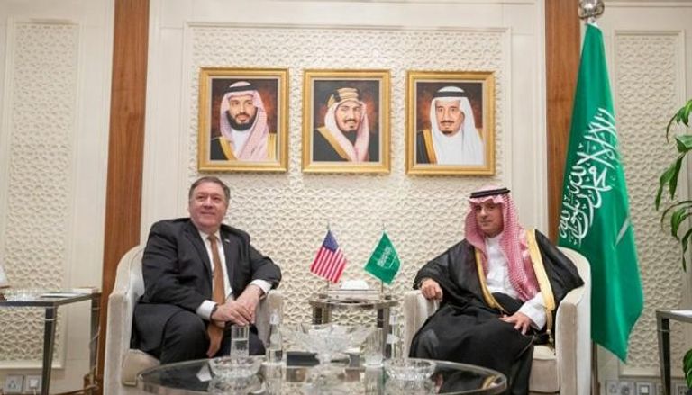 وزير الخارجية السعودي عادل الجبير ونظيره الأمريكي مايك بومبيو