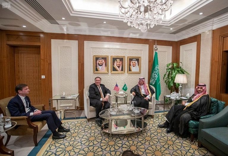 وزير الخارجية السعودي عادل الجبير ونظيره الأمريكي مايك بومبيو