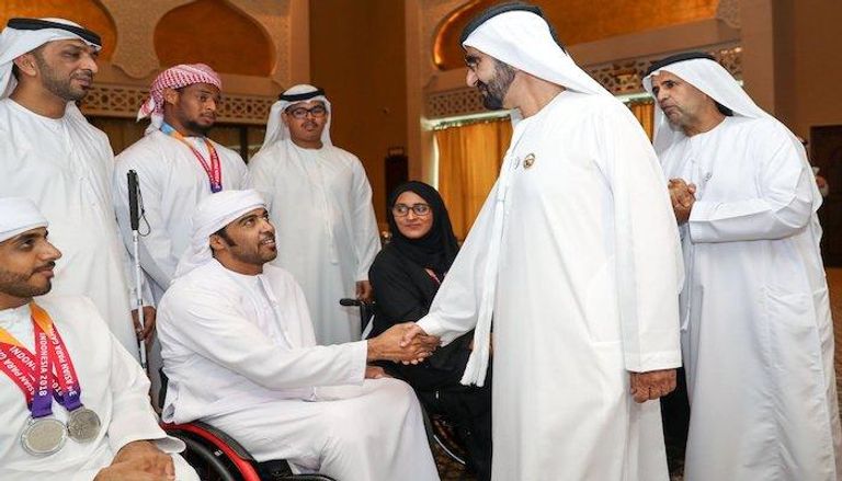 الشيخ محمد بن راشد يلتقي منتخب الإمارات لأصحاب الهمم
