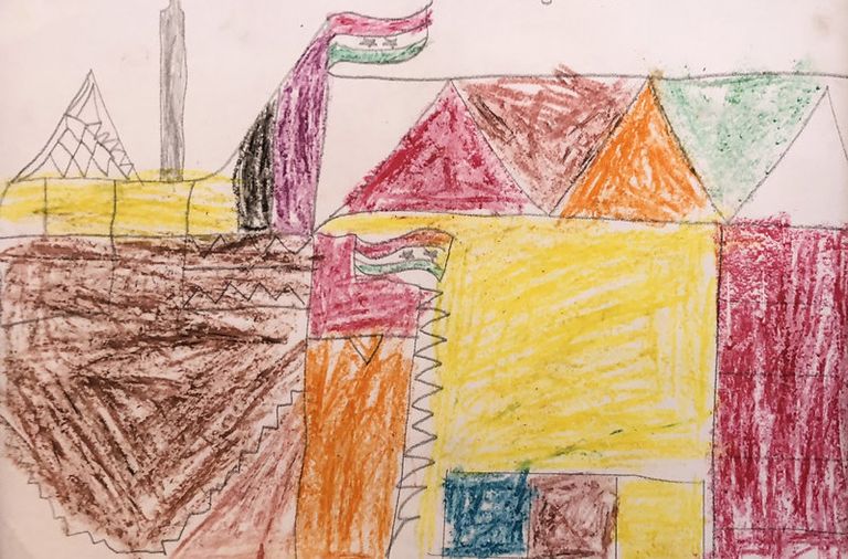 مركز في سوريا لإعادة تأهيل الأطفال بالرسم