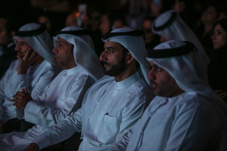 الشيخ أحمد بن سلطان القاسمي خلال مؤتمر مهرجان التصوير