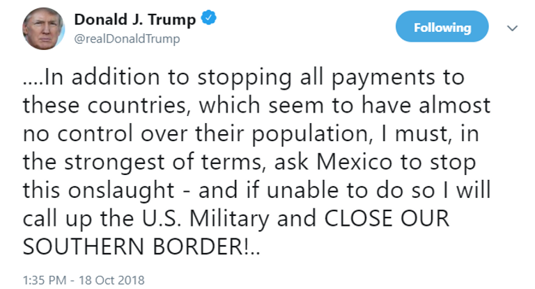 الرئيس الأمريكي دونالد ترامب