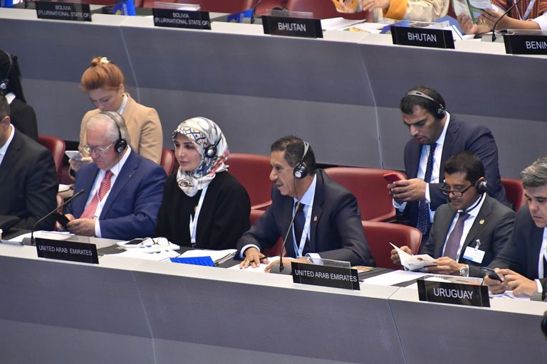 مشاركة إماراتية فاعلة في اجتماعات الاتحاد البرلماني الدولي بجنيف جانب من اجتماعات الاتحاد البرلماني الدولي بجنيف