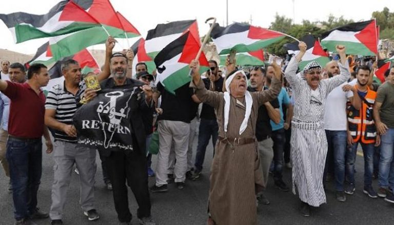 احتجاجات فلسطينية على هدم الخان الأحمر - أرشيفية