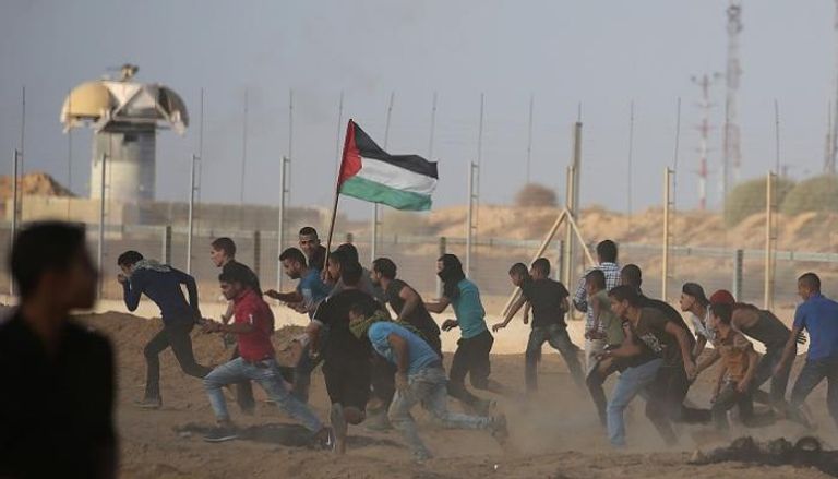فلسطينيون يشاركون في مسيرات العودة بغزة- أرشيفية