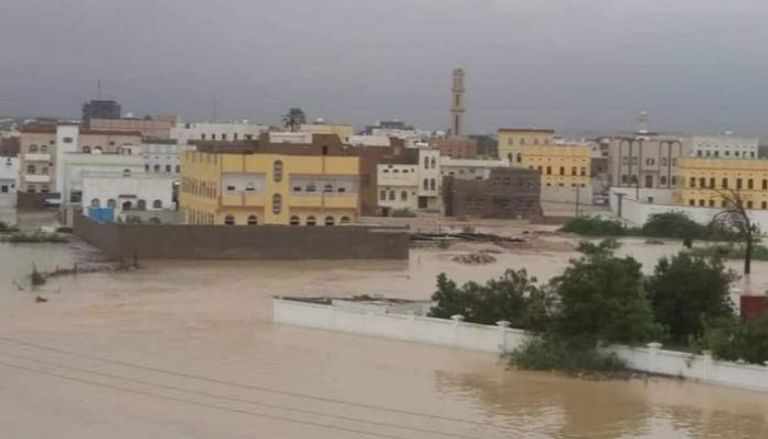 جانب من أضرار الإعصار - وكالة الأنباء اليمنية