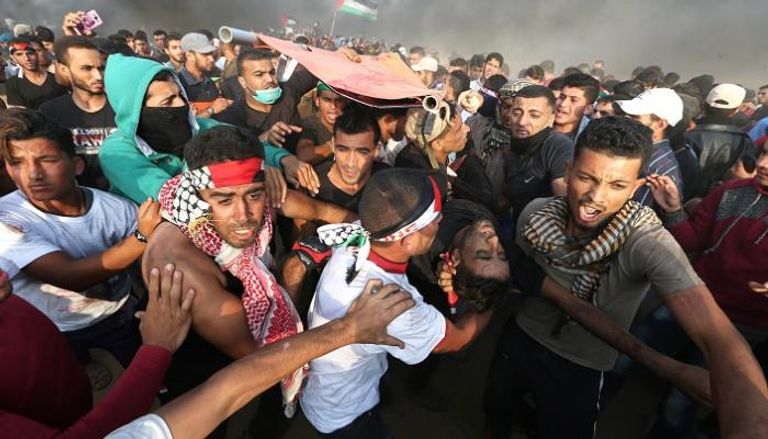 جانب من المظاهرات التي تشهدها غزة أسبوعيا
