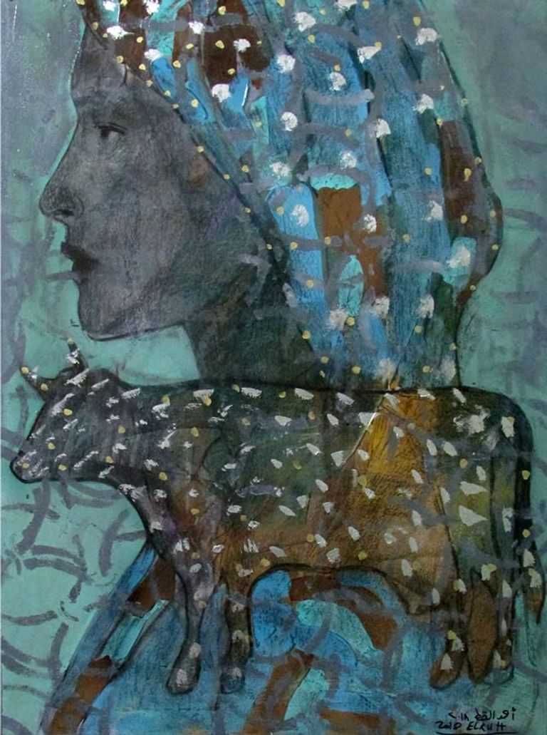 إحدى لوحات معرض "حوار مع الآخر"