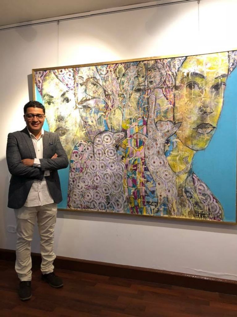 إحدى لوحات معرض "حوار مع الآخر"