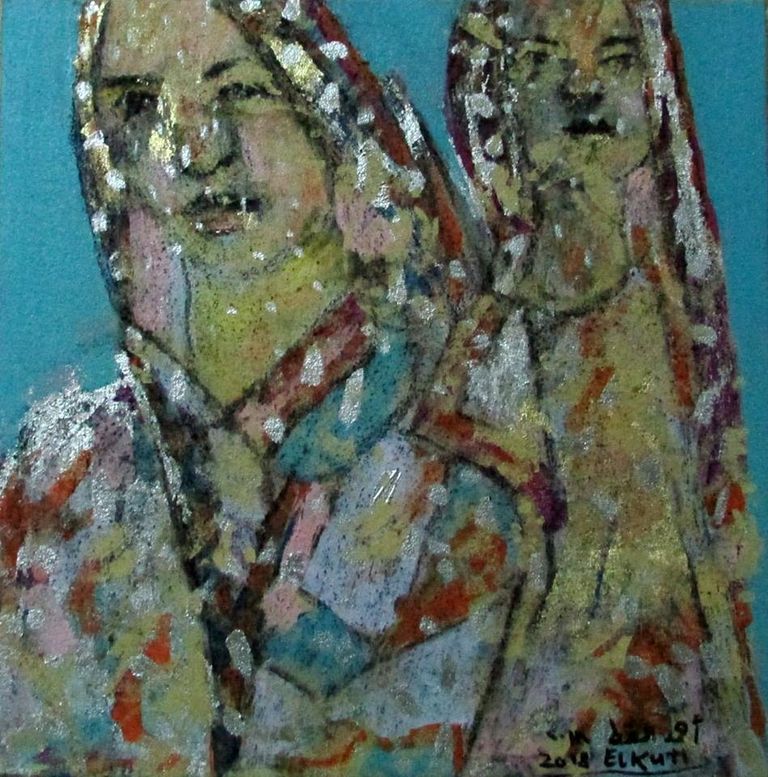 إحدى لوحات معرض "حوار مع الآخر"