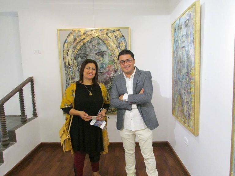 إحدى لوحات معرض "حوار مع الآخر"