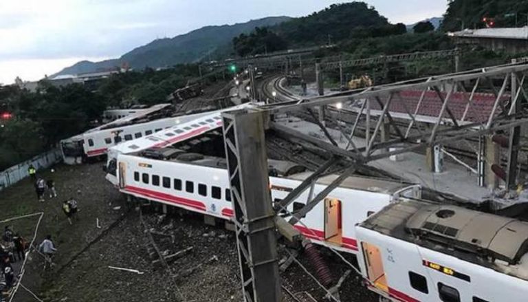 حادث انقلاب قطار في تايوان