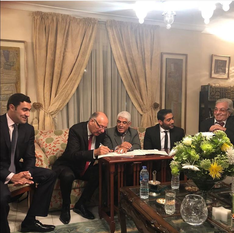 أحمد فلوكس وهنا شيحة في حفل عقد قرانهما