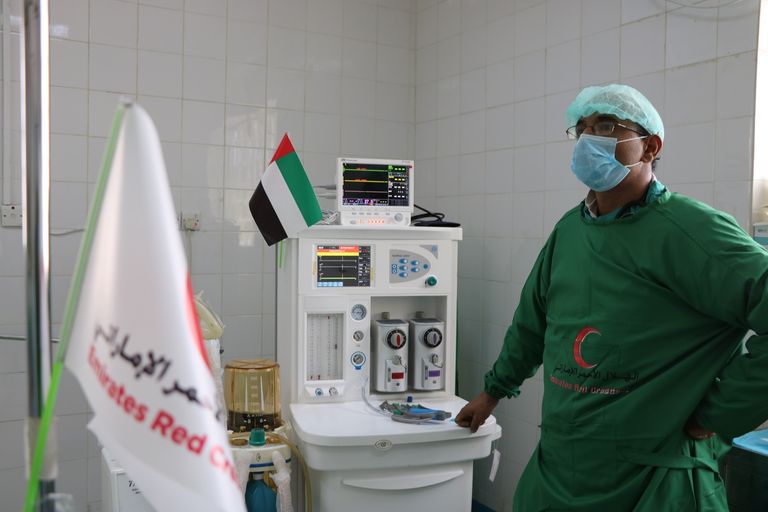 الهلال الأحمر الإماراتي يعيد تأهيل مستشفى حكومي بتعز اليمنية