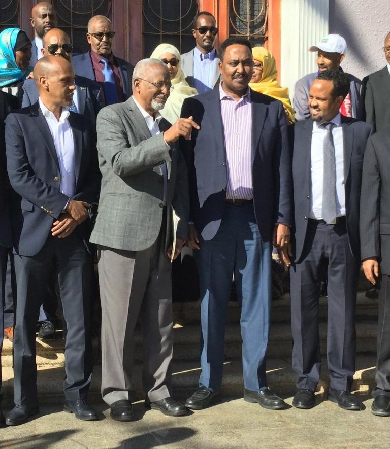 وفدا مفاوضات السلام بين الحكومة الإثيوبية وجبهة تحرير أوجادين