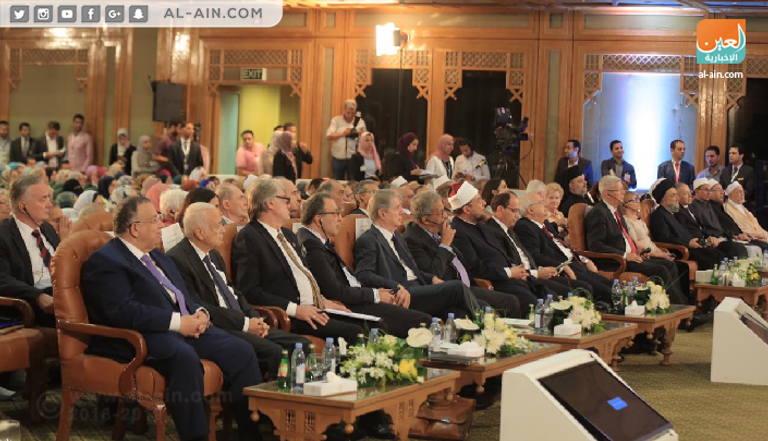 جانب من الندوة الدولية "الإسلام والغرب..تنوع وتكامل" برعاية الأزهر ومجلس حكماء المسلمين  أمين مجمع البحوث الإسلامية محي الدين عفيفي