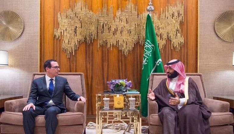 ولي العهد السعودي يلتقي وزير الخزانة الأمريكي