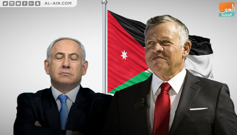 العاهل الأردني الملك عبدالله الثاني ورئيس الوزراء الإسرائيلي