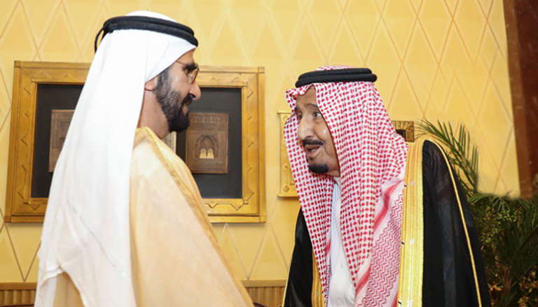الملك سلمان بن عبدالعزيز يستقبل الشيخ محمد بن راشد