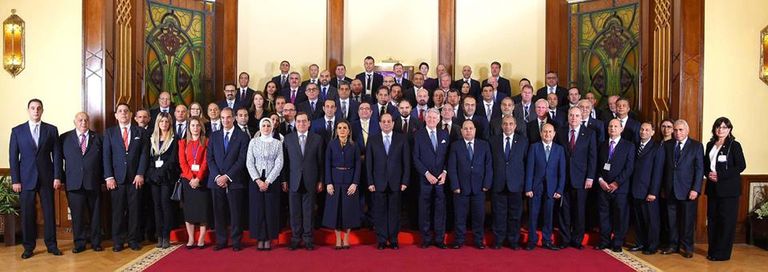 الرئيس المصري عبد الفتاح السيسي يجتمع بممثلي كبرى الشركات الأمريكية