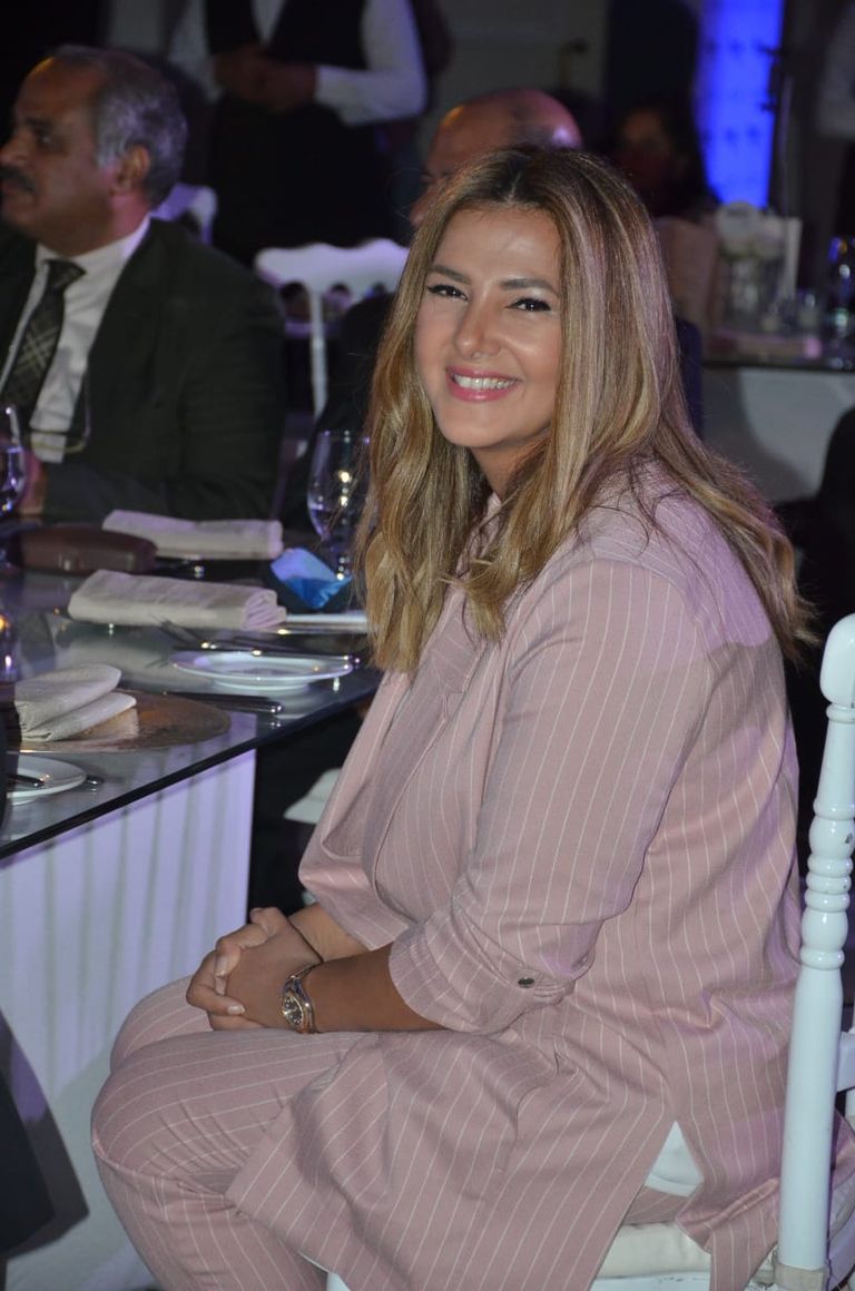 الفنانة المصرية دنيا سمير أثناء إطلاق البرنامج