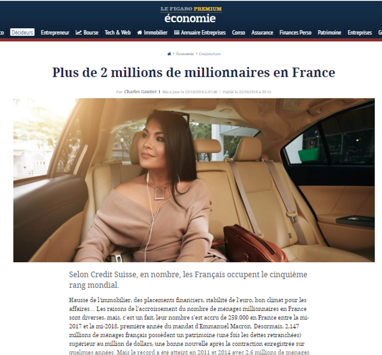 ارتفاع عدد أصحاب الملايين الفرنسيين إلى 2.1 مليون خلال عام واحد