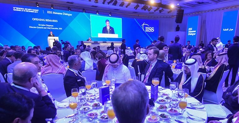 جانب من فعاليات حور المنامة - أرشيفية قمة حوار المنامة للأمن الإقليمي في 2017