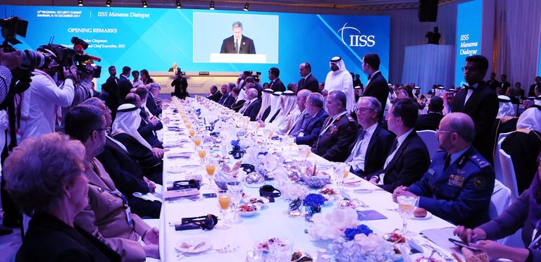 جانب من فعاليات حور المنامة - أرشيفية قمة حوار المنامة للأمن الإقليمي في 2017