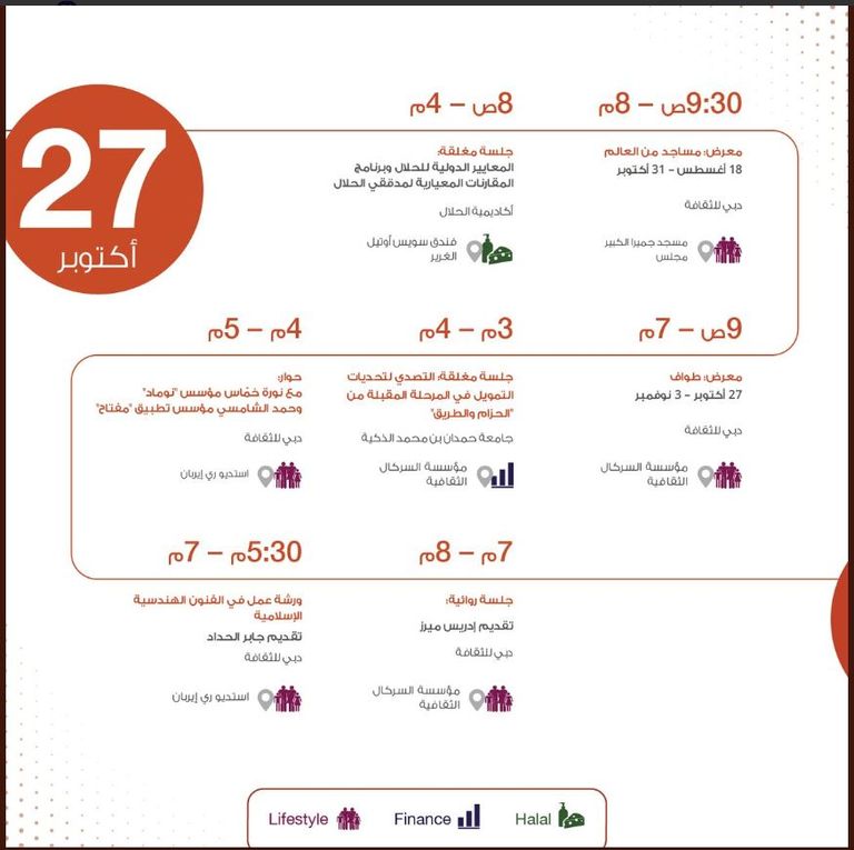 أجندة "أسبوع الاقتصاد الإسلامي" انطلاق أسبوع الاقتصاد الإسلامي