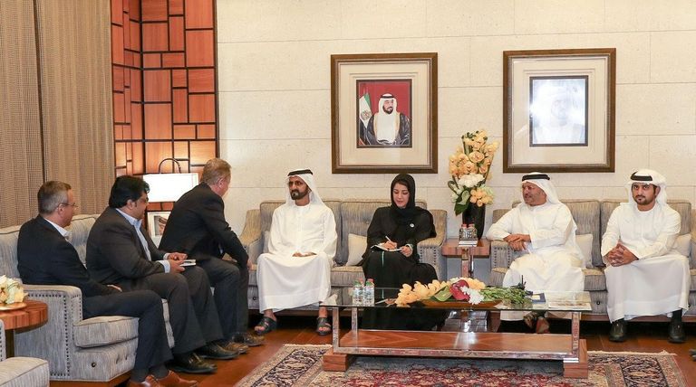 الشيخ محمد بن راشد يستقبل المدير التنفيذي لبرنامج الأغذية العالمي