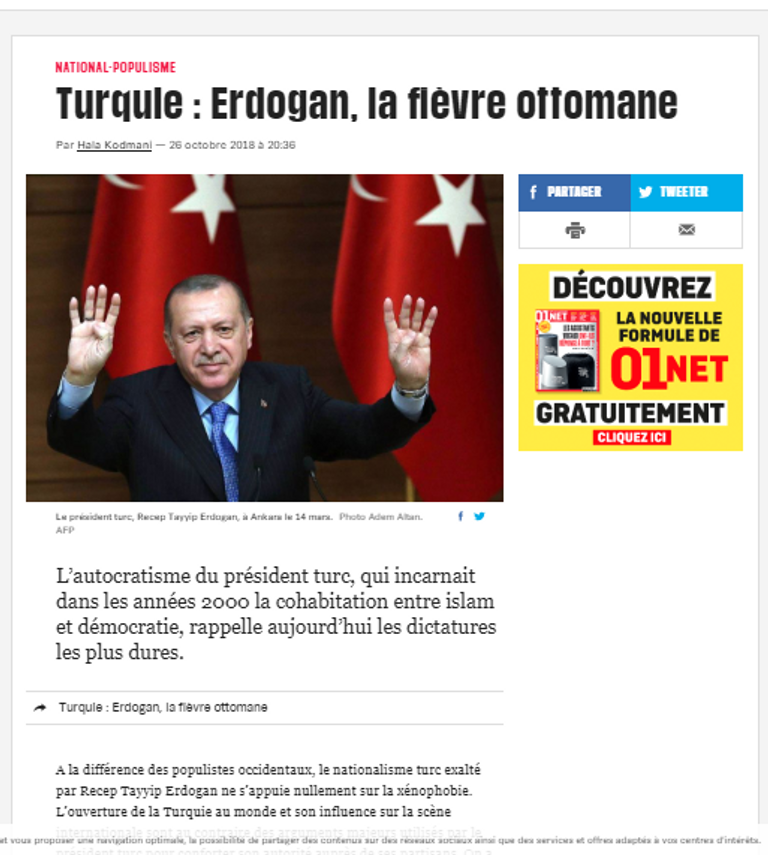 مجلة فرنسية تندد بحمى أردوغان العثمانية