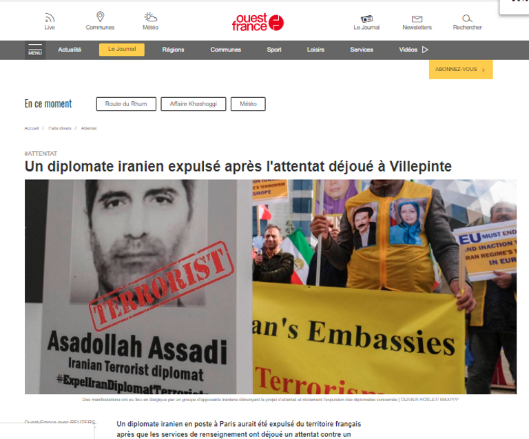 مظاهرات ضد إرهاب إيران في أوروبا